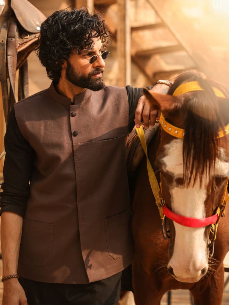 Brown Cotton Waistcoat thumbnail