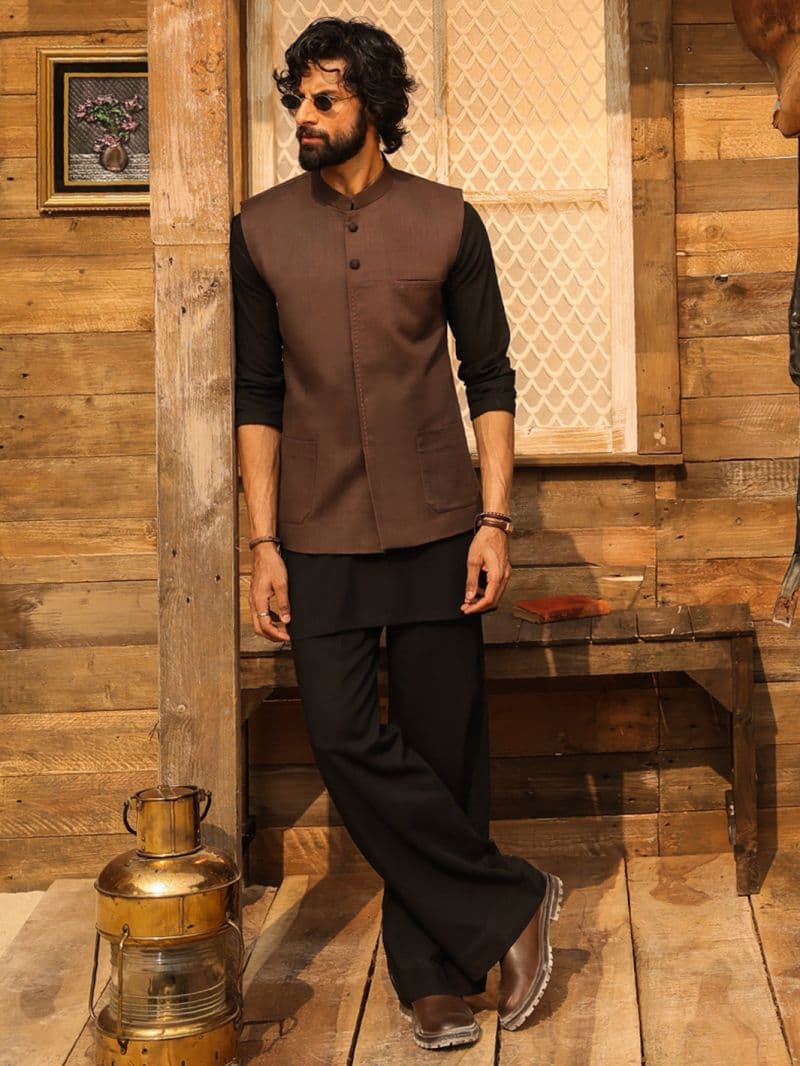 Brown Cotton Waistcoat thumbnail
