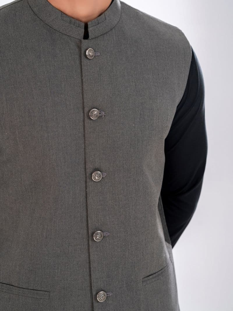 Olive Green Blended Waistcoat thumbnail