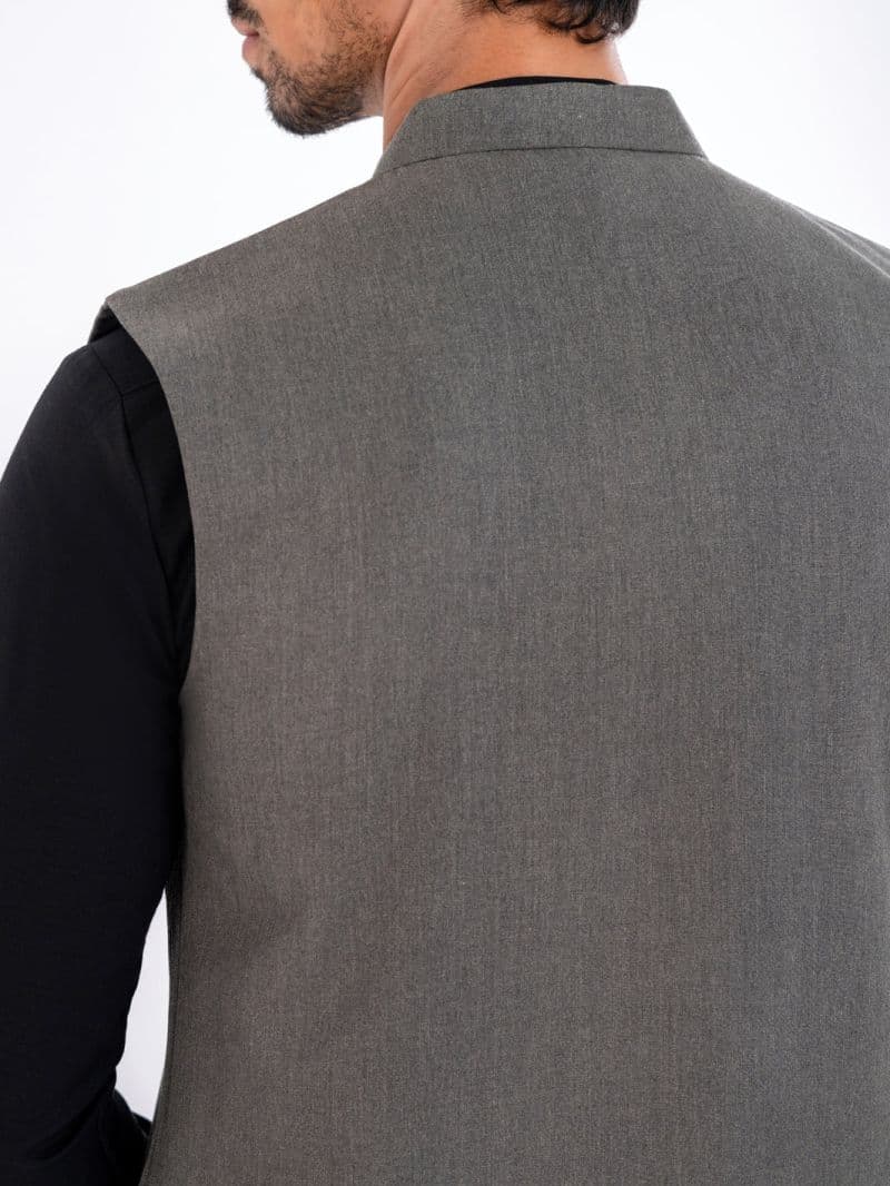 Olive Green Blended Waistcoat thumbnail