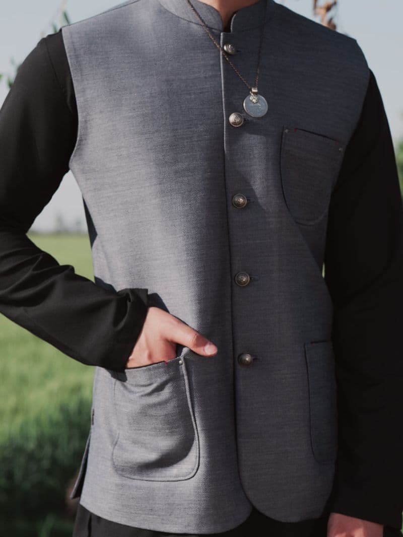 Blue Blended Waistcoat thumbnail