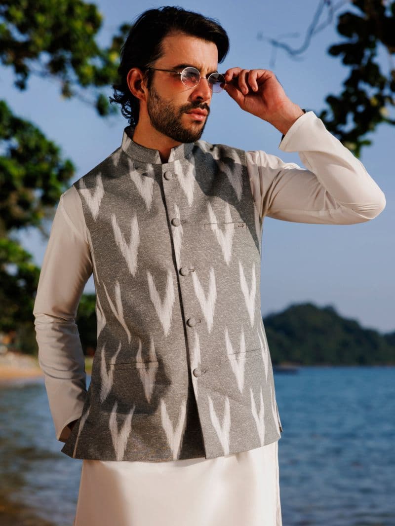 Multicolor Cotton Waistcoat thumbnail
