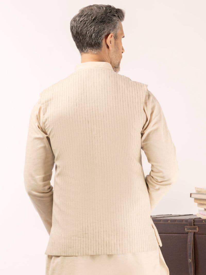 Beige Linen Waistcoat thumbnail