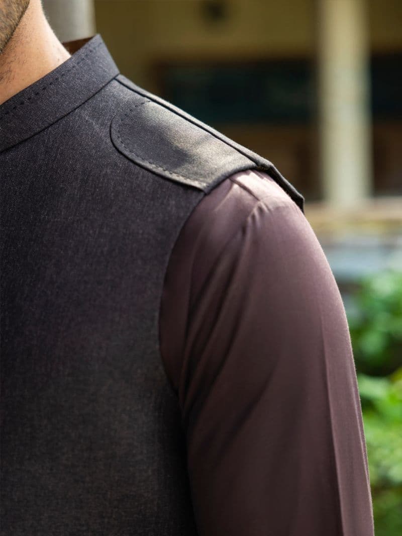 Dark Brown Polyester Waistcoat thumbnail