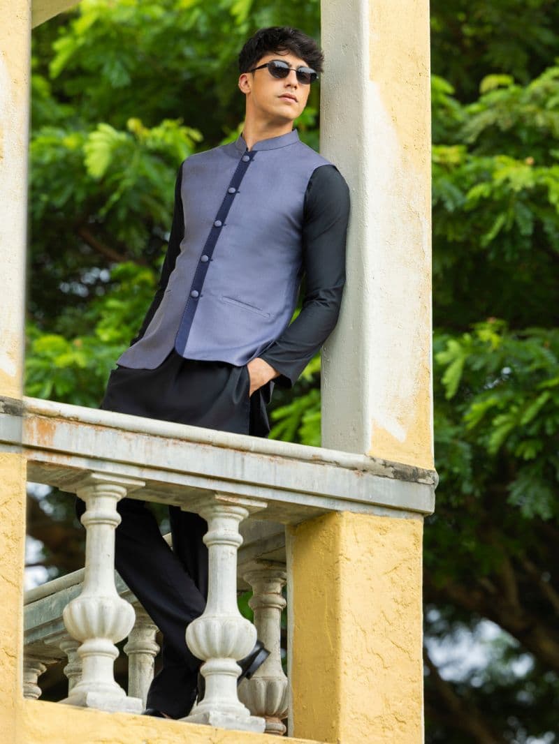 Blue Blended Waistcoat thumbnail