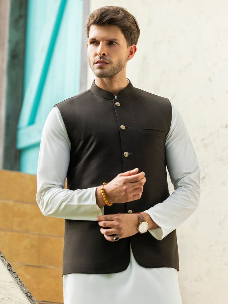 Dark Brown Blended Waistcoat thumbnail