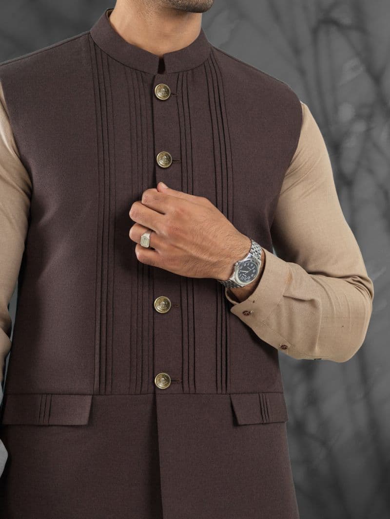 Dark Brown Blended Waistcoat thumbnail
