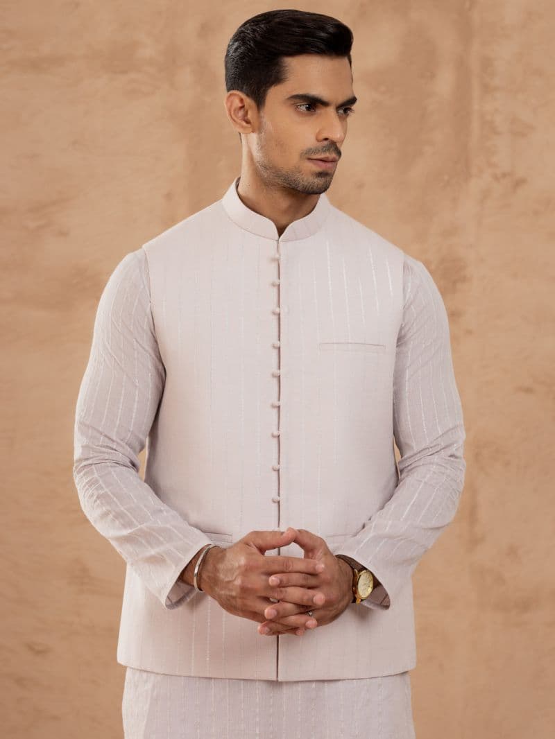 Light Pink Cotton Waistcoat thumbnail