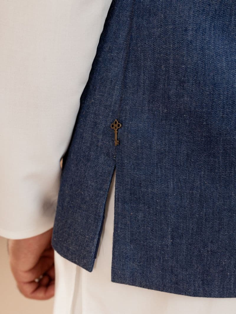 Blue Cotton Waistcoat thumbnail