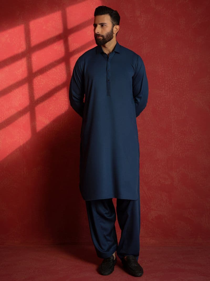 Dark Blue Kameez Shalwar thumbnail