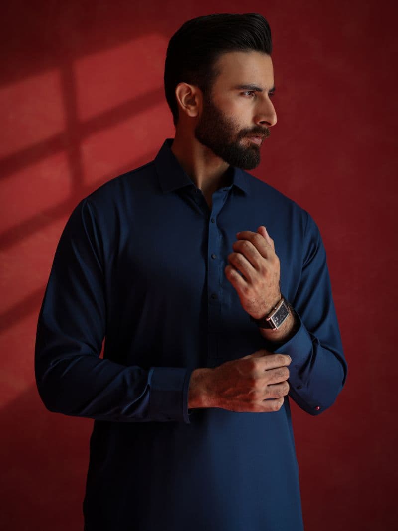 Dark Blue Kameez Shalwar thumbnail