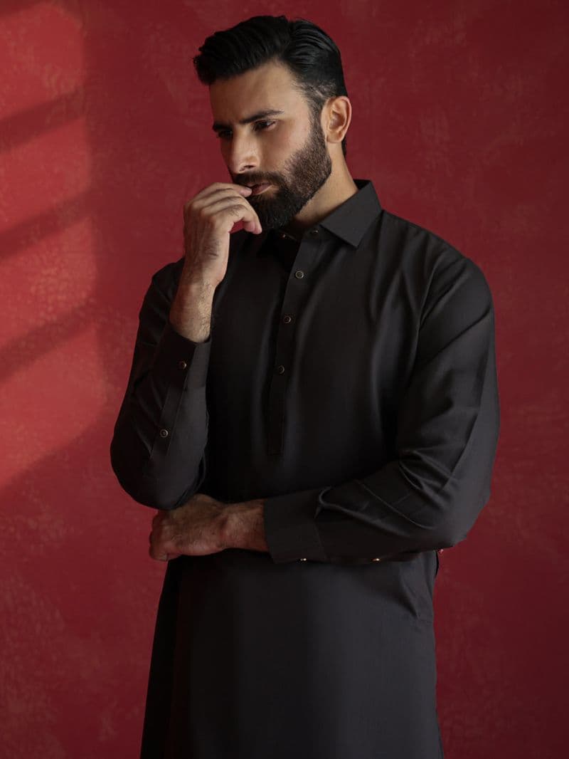 Dark Brown Kameez Shalwar thumbnail