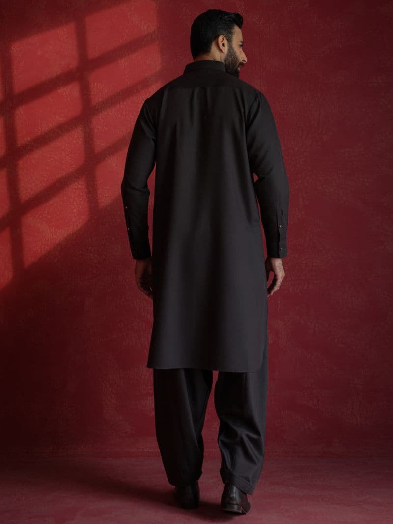 Dark Brown Kameez Shalwar thumbnail