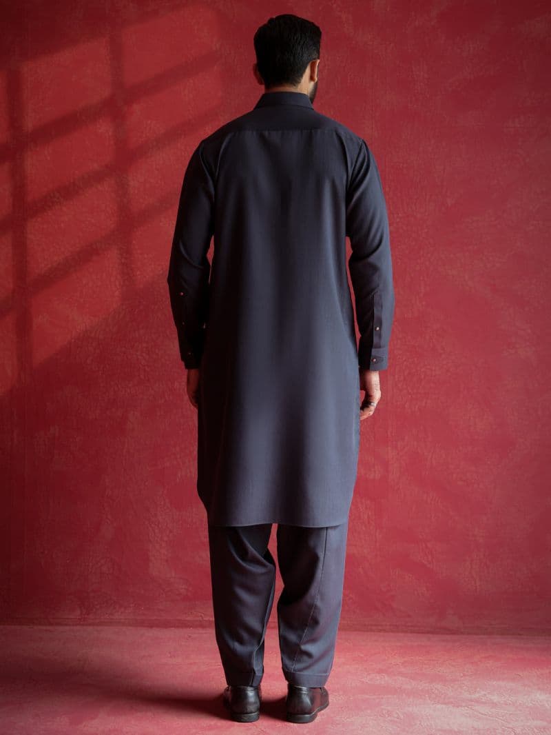 Dark Grey Kameez Shalwar thumbnail