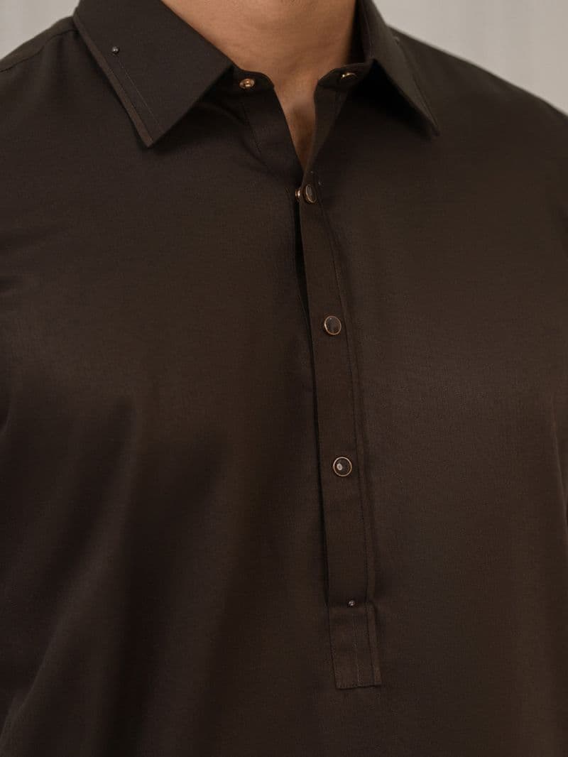 Dark Brown Kameez Shalwar thumbnail