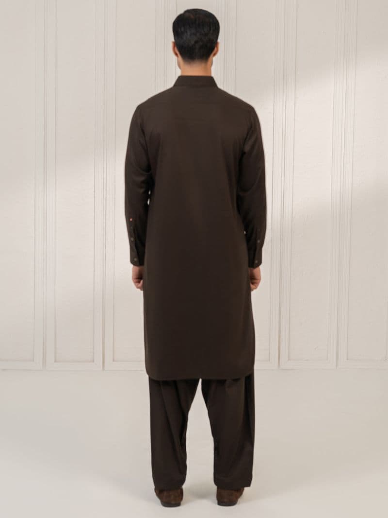 Dark Brown Kameez Shalwar thumbnail