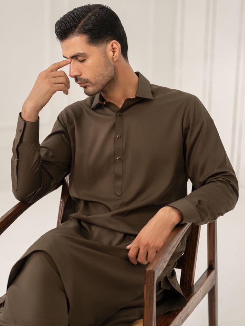 Olive Kameez Shalwar thumbnail
