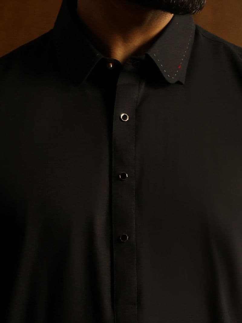 Black Cut & Sew Kameez Shalwar thumbnail