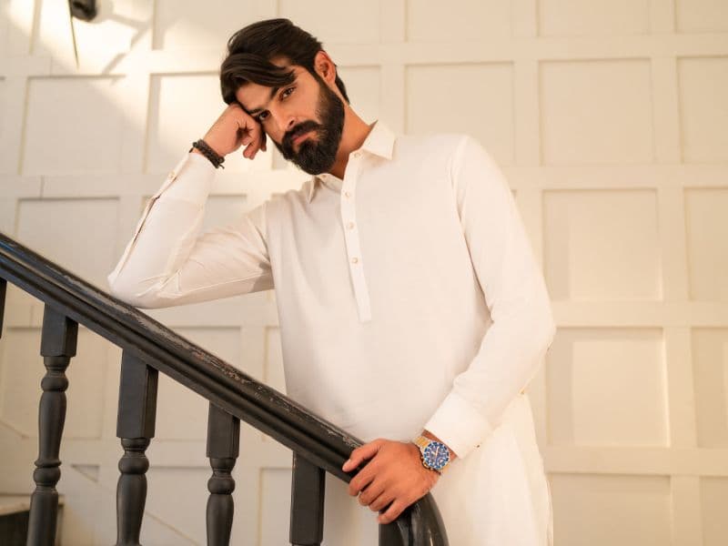 White Cut & Sew Kameez Shalwar thumbnail
