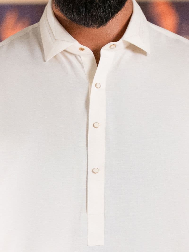 White Cut & Sew Kameez Shalwar thumbnail