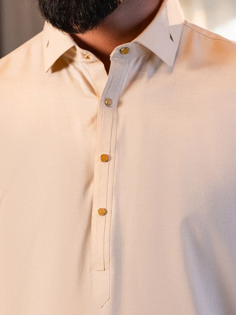 Cream Cut & Sew Kameez Shalwar thumbnail