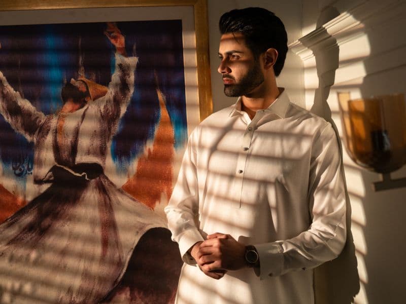 White Cotton Cut & Sew Kameez Shalwar thumbnail
