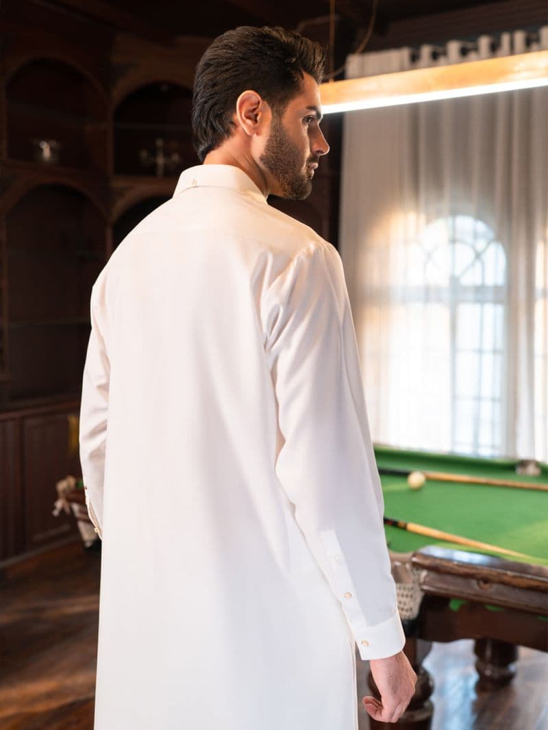 White Cut & Sew Kameez Shalwar thumbnail