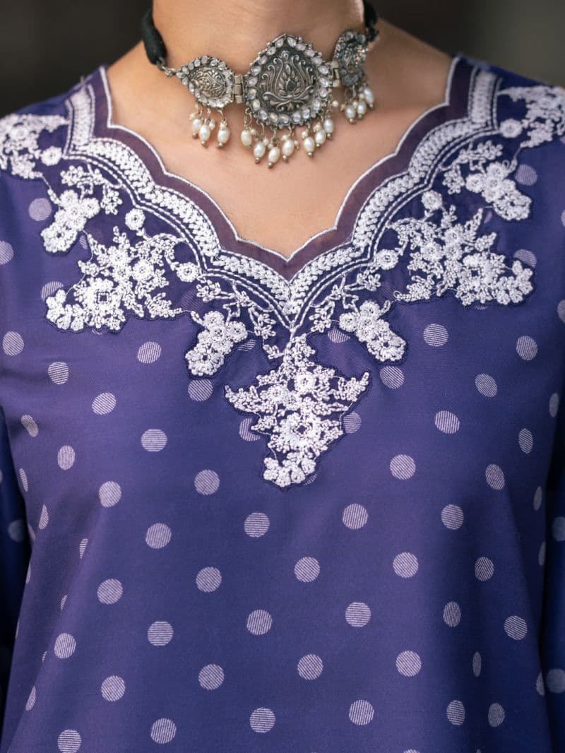 Purple Silk Lawn 3Pc Stitched thumbnail