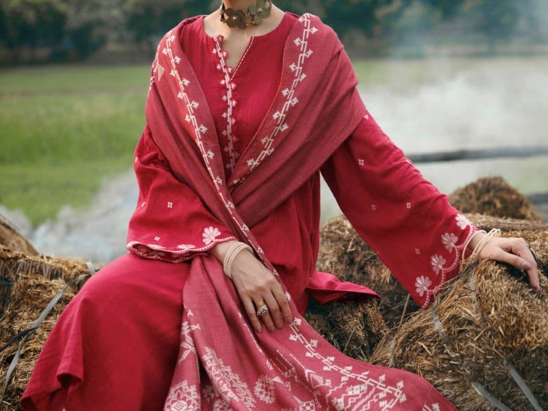 Pink Light Khaddar Stitched 3Pc thumbnail