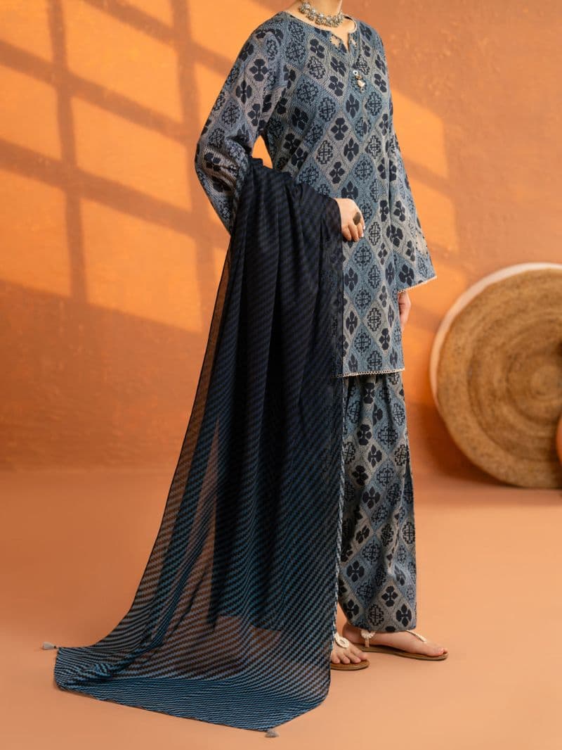 Blue Cambric Stitched 3Pc thumbnail