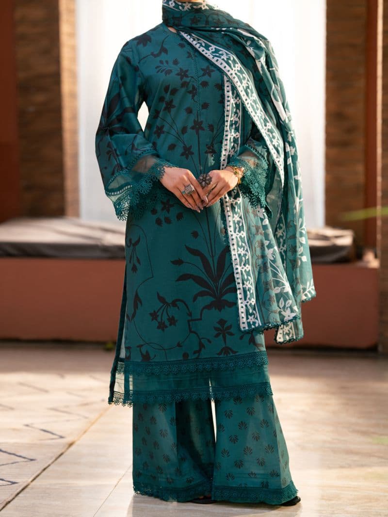 Teal Cambric 3Pc Stitched thumbnail