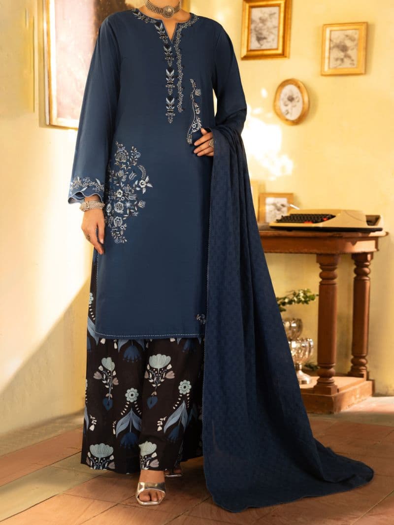 Blue Cambric Stitched 3Pc thumbnail
