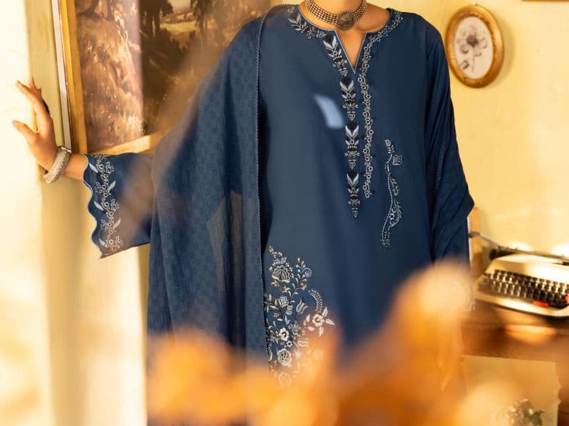 Blue Cambric Stitched 3Pc thumbnail