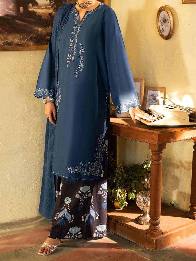 Blue Cambric Stitched 3Pc thumbnail