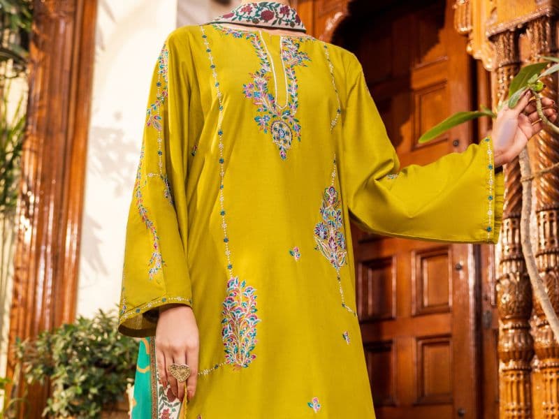 Green Cambric Stitched 3PC thumbnail
