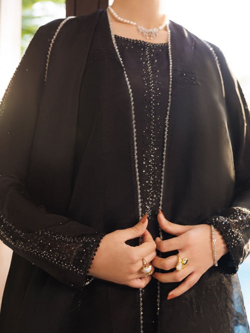 Black Silk 3Pc Stitched thumbnail