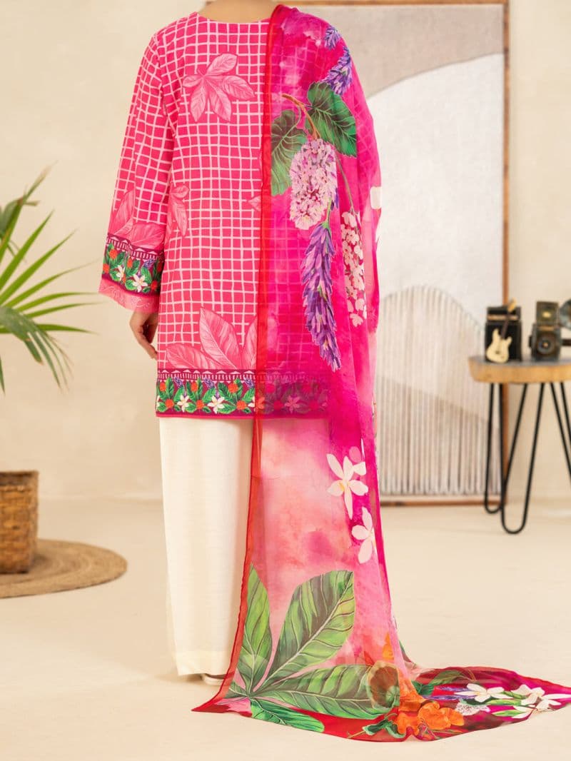 Pink Lawn Stitched 3Pc thumbnail