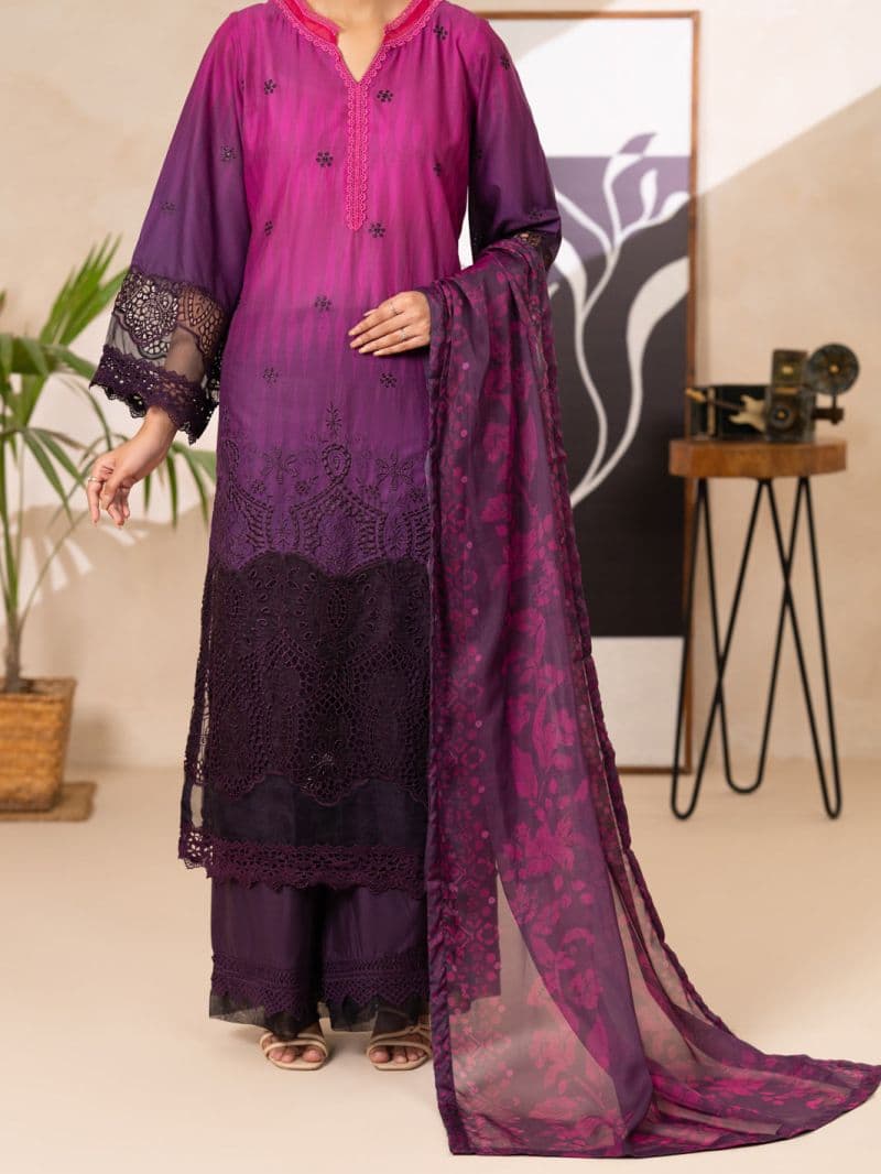 Purple Lawn Stitched 3PC thumbnail
