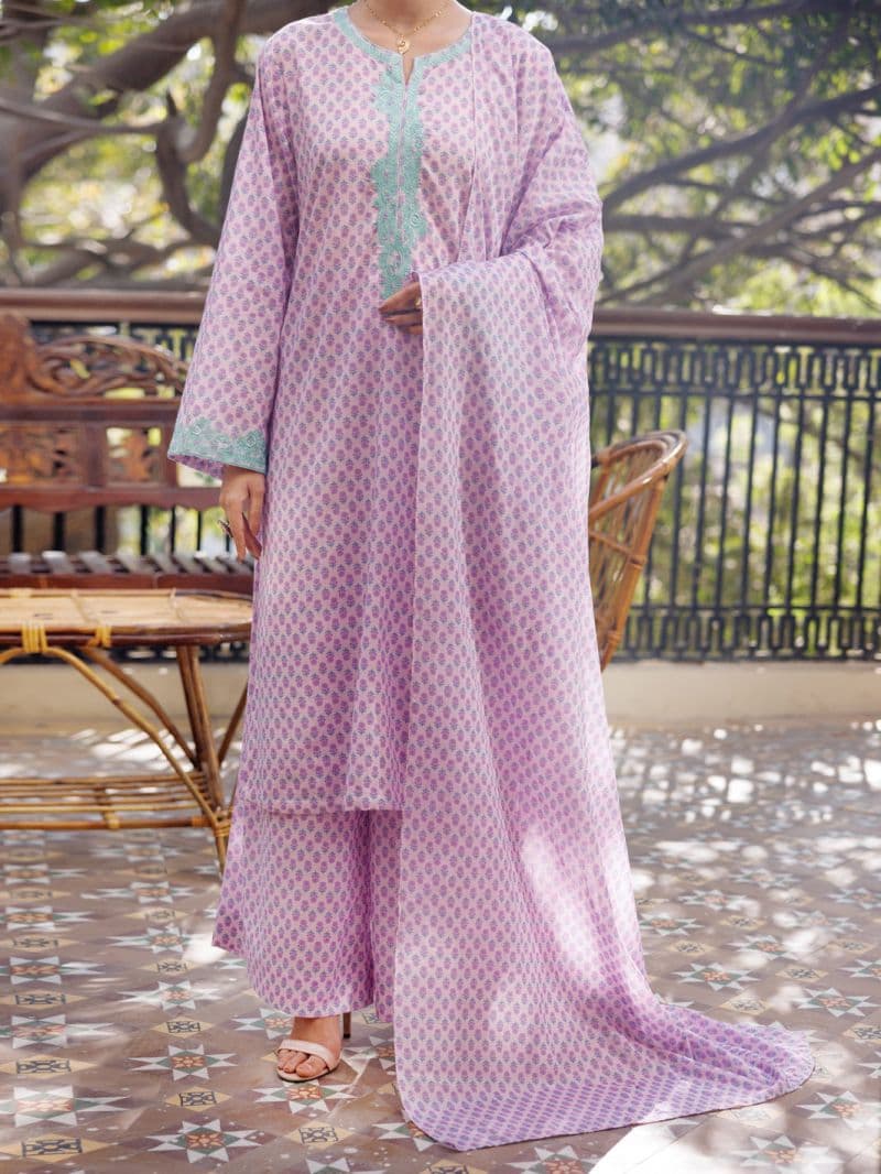 Light Purple Lawn Stitched 3Pc thumbnail