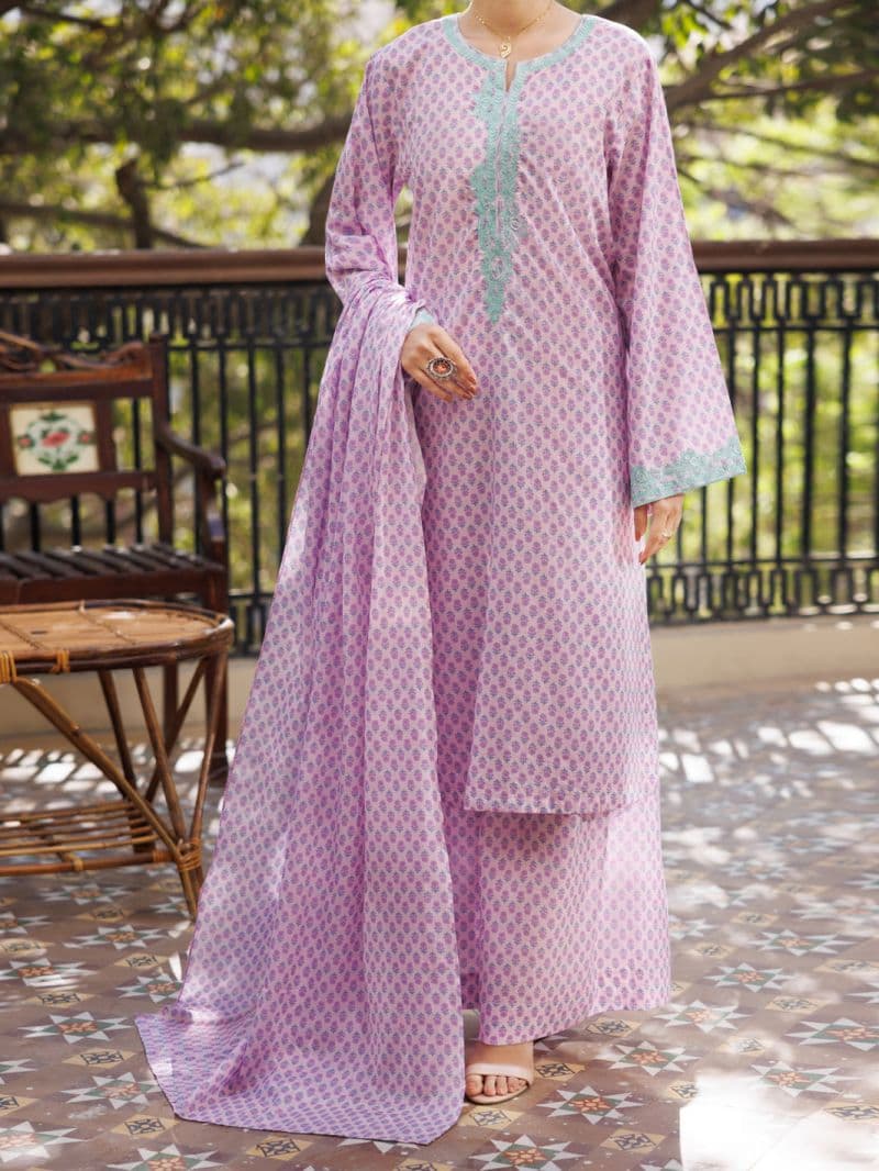 Light Purple Lawn Stitched 3Pc thumbnail