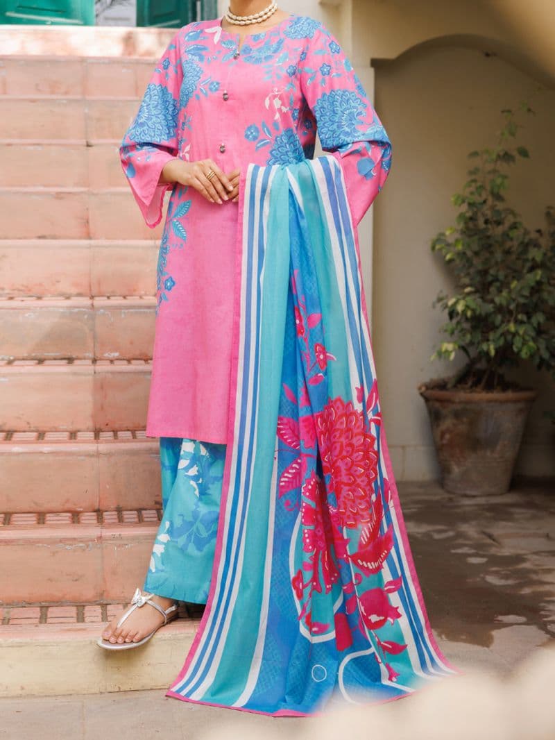Pink Lawn Stitched 3Pc thumbnail