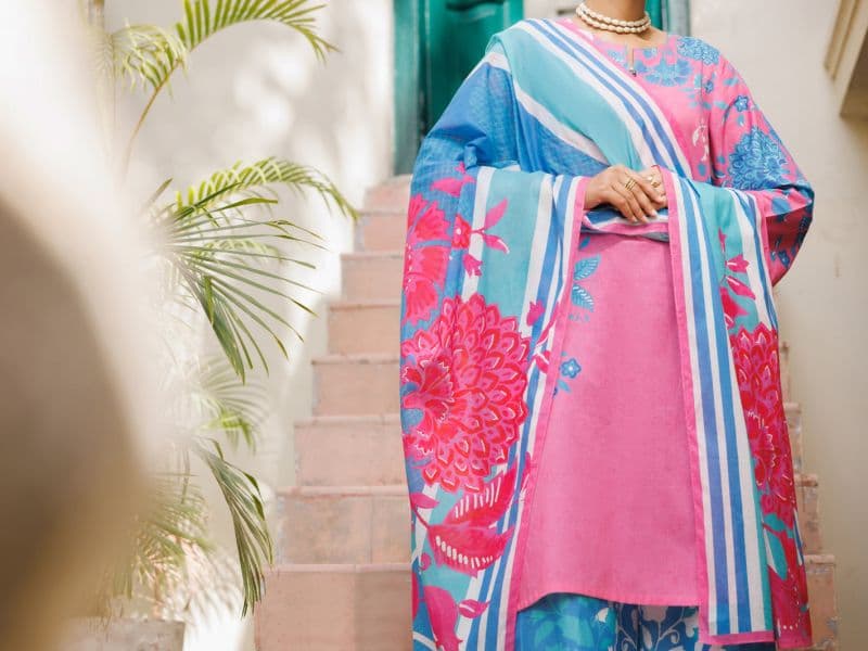 Pink Lawn Stitched 3Pc thumbnail