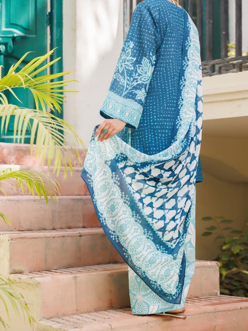 Teal Blue Lawn Stitched 3Pc thumbnail