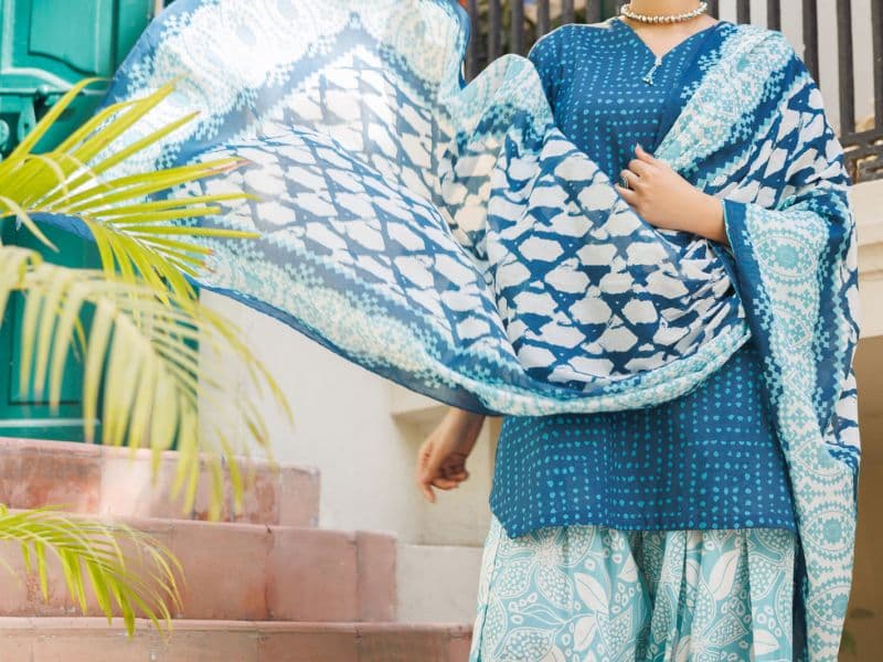 Teal Blue Lawn Stitched 3Pc thumbnail