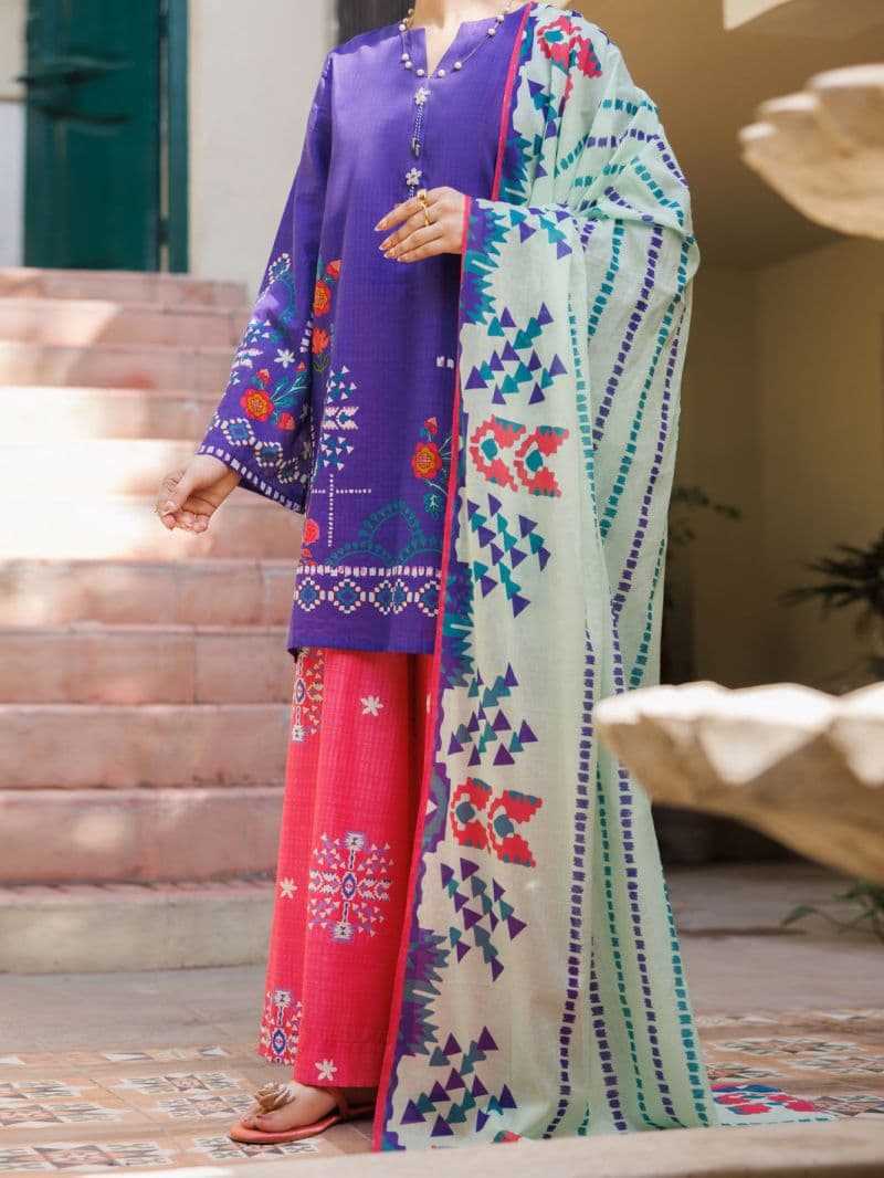 Purple Lawn Stitched 3Pc thumbnail