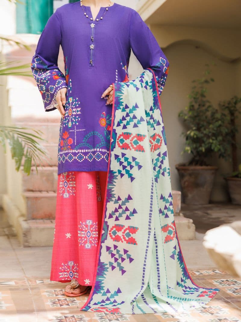 Purple Lawn Stitched 3Pc thumbnail