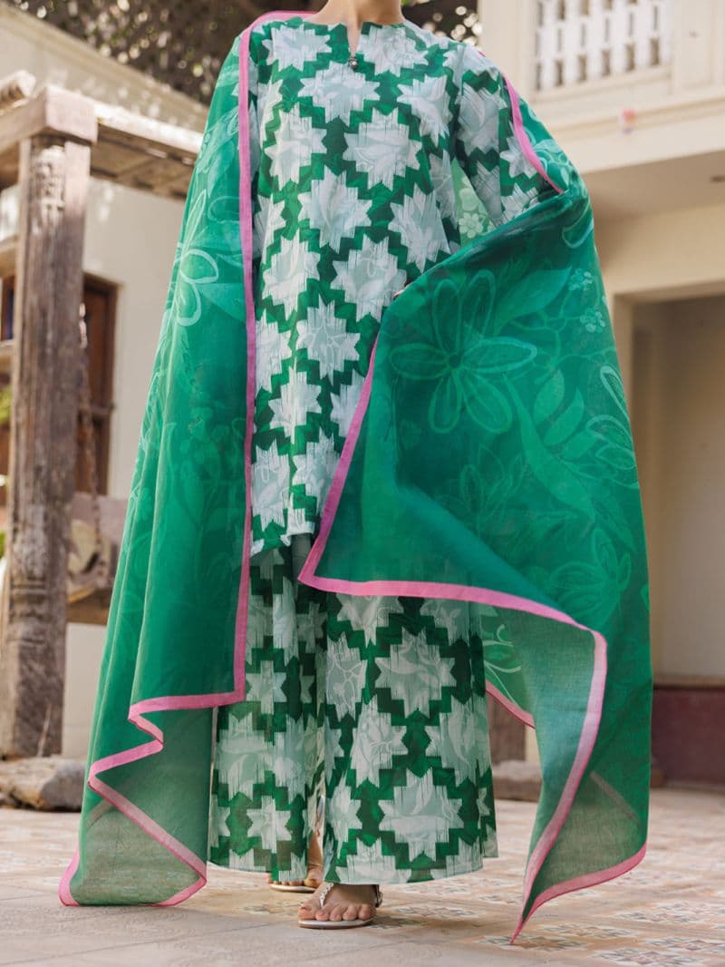 Green Lawn Stitched 3Pc thumbnail