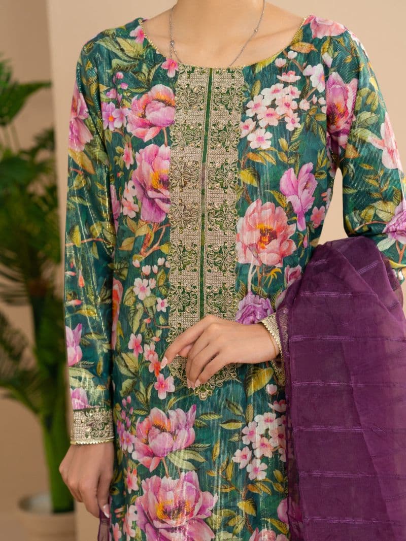 Mehndi Green Stitched 3Pc thumbnail