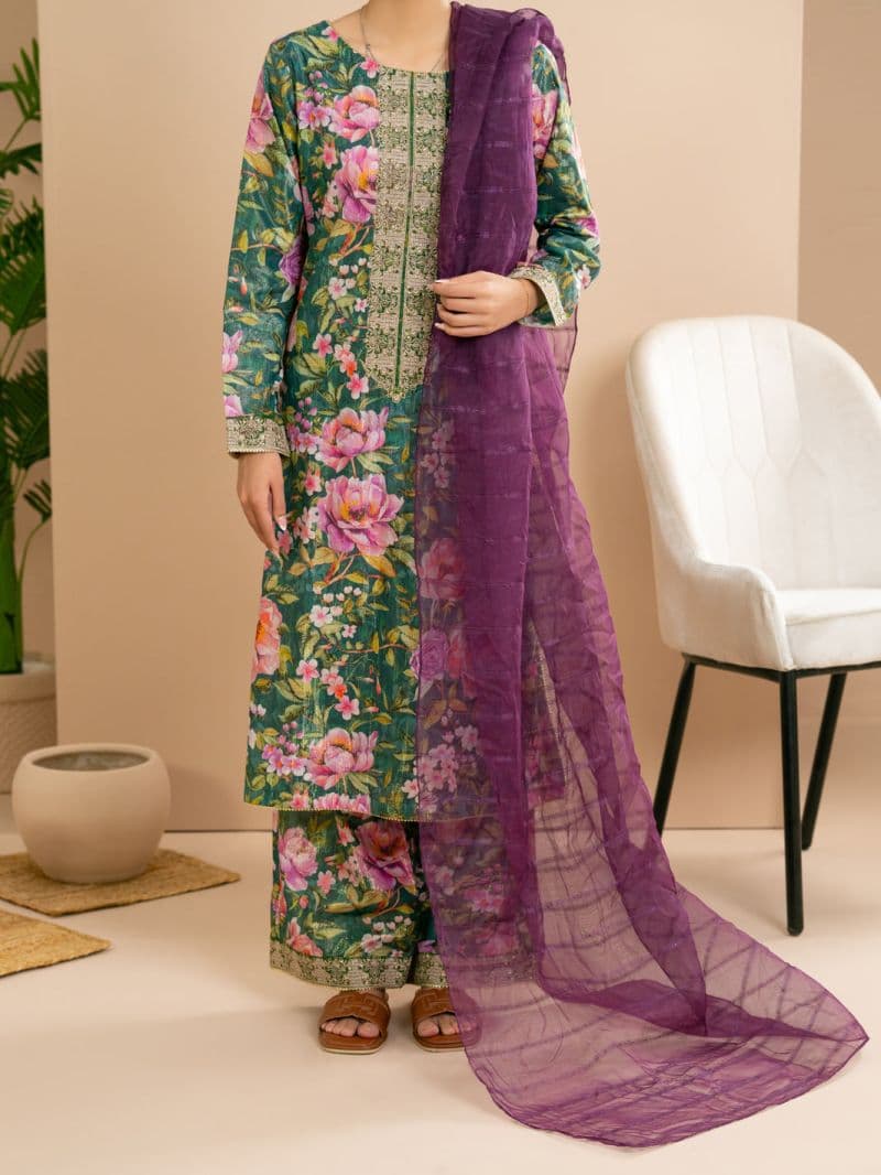 Mehndi Green Stitched 3Pc thumbnail