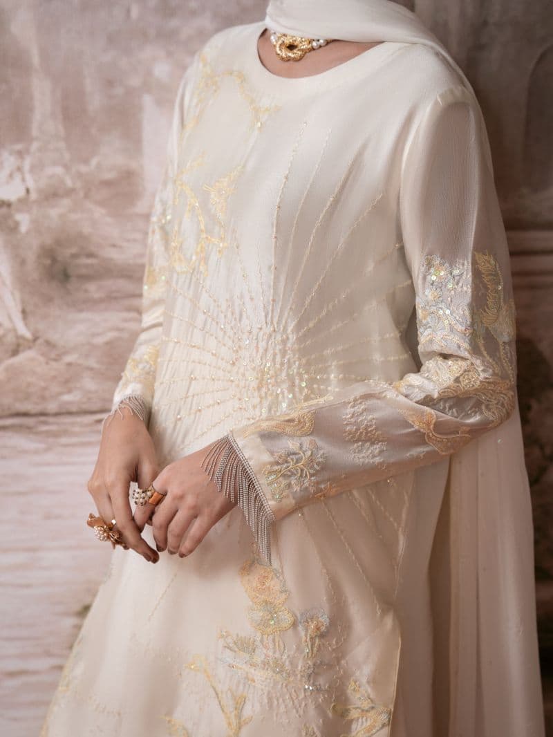 White Sheesha Silk Formal Stitched 3Pc thumbnail